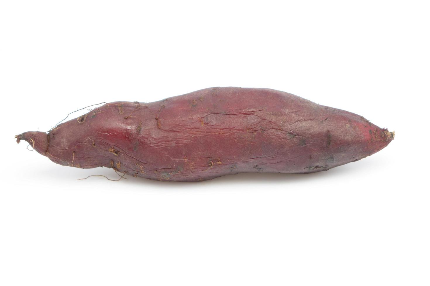 boil Sweet potato on white background photo