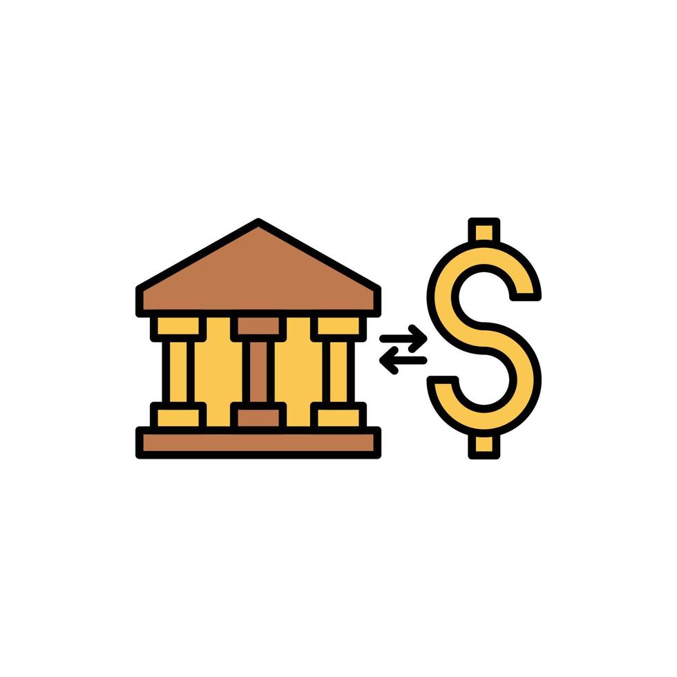 Money Lending And Borrowing Icon vector