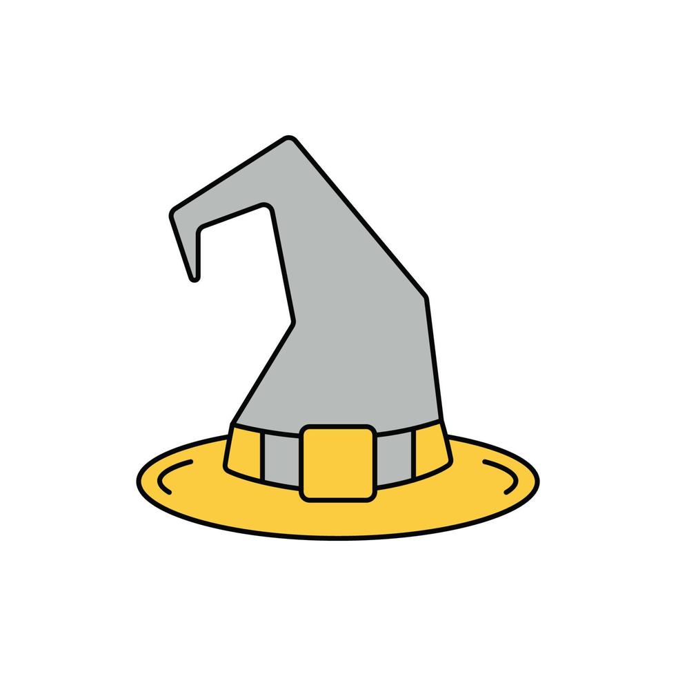 Halloween witch magic hat icon vector