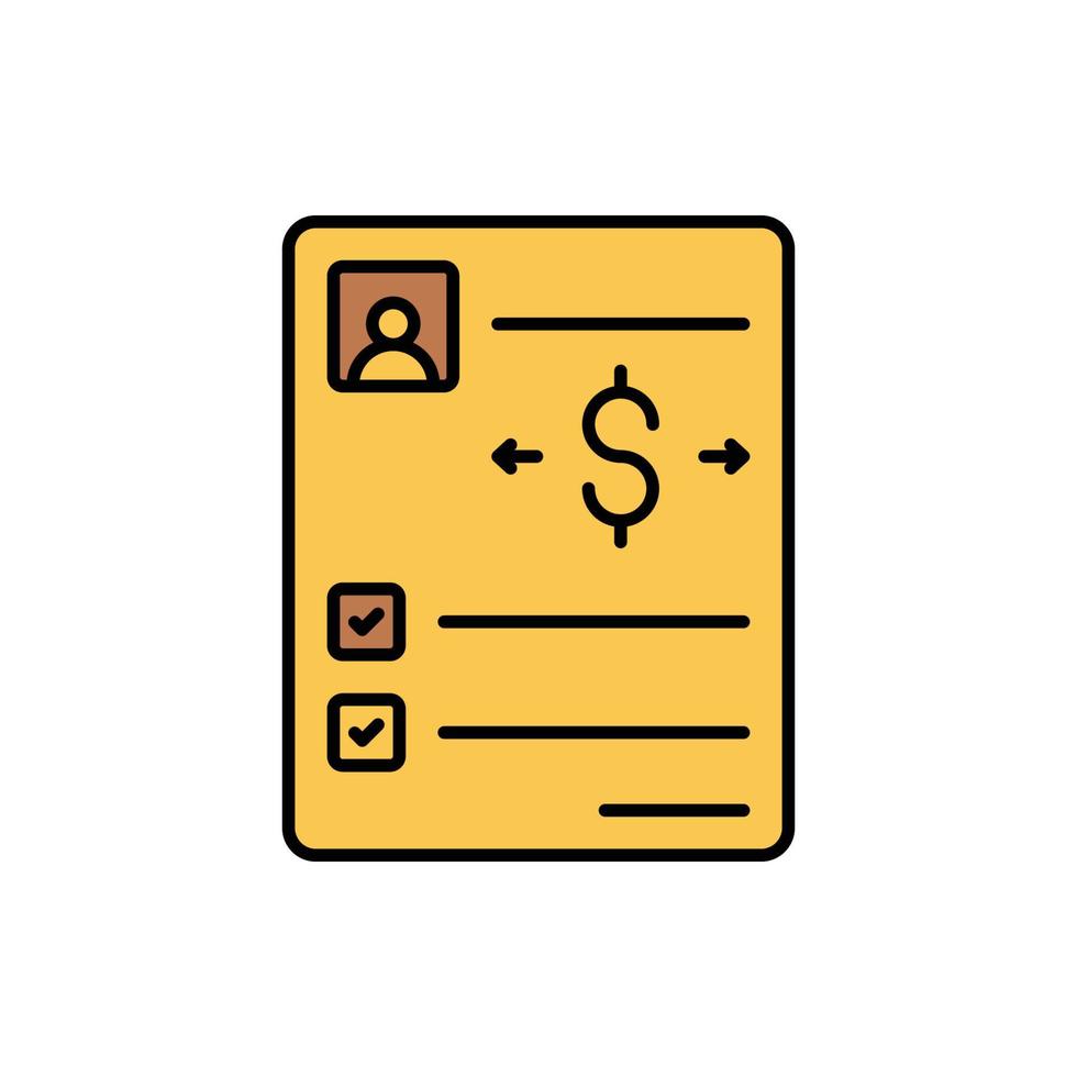 money payment proof sheet man icon vector