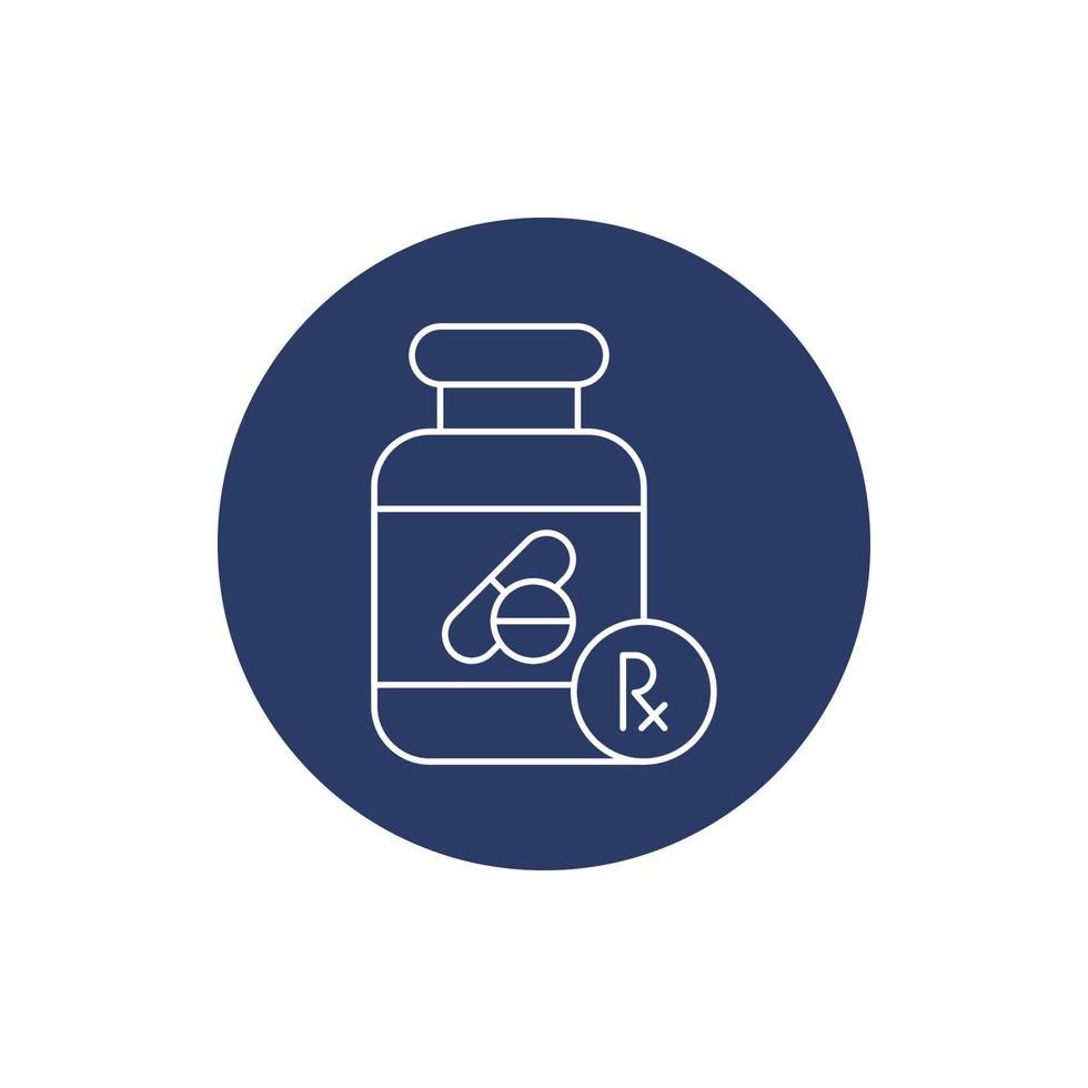 health medicine tablet and bottle icon vector