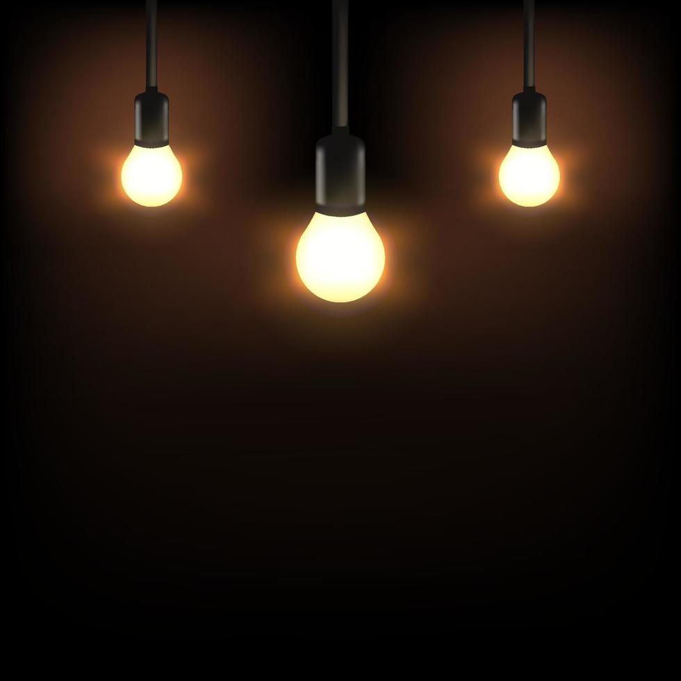 Bulb light in the dark design vector illustration