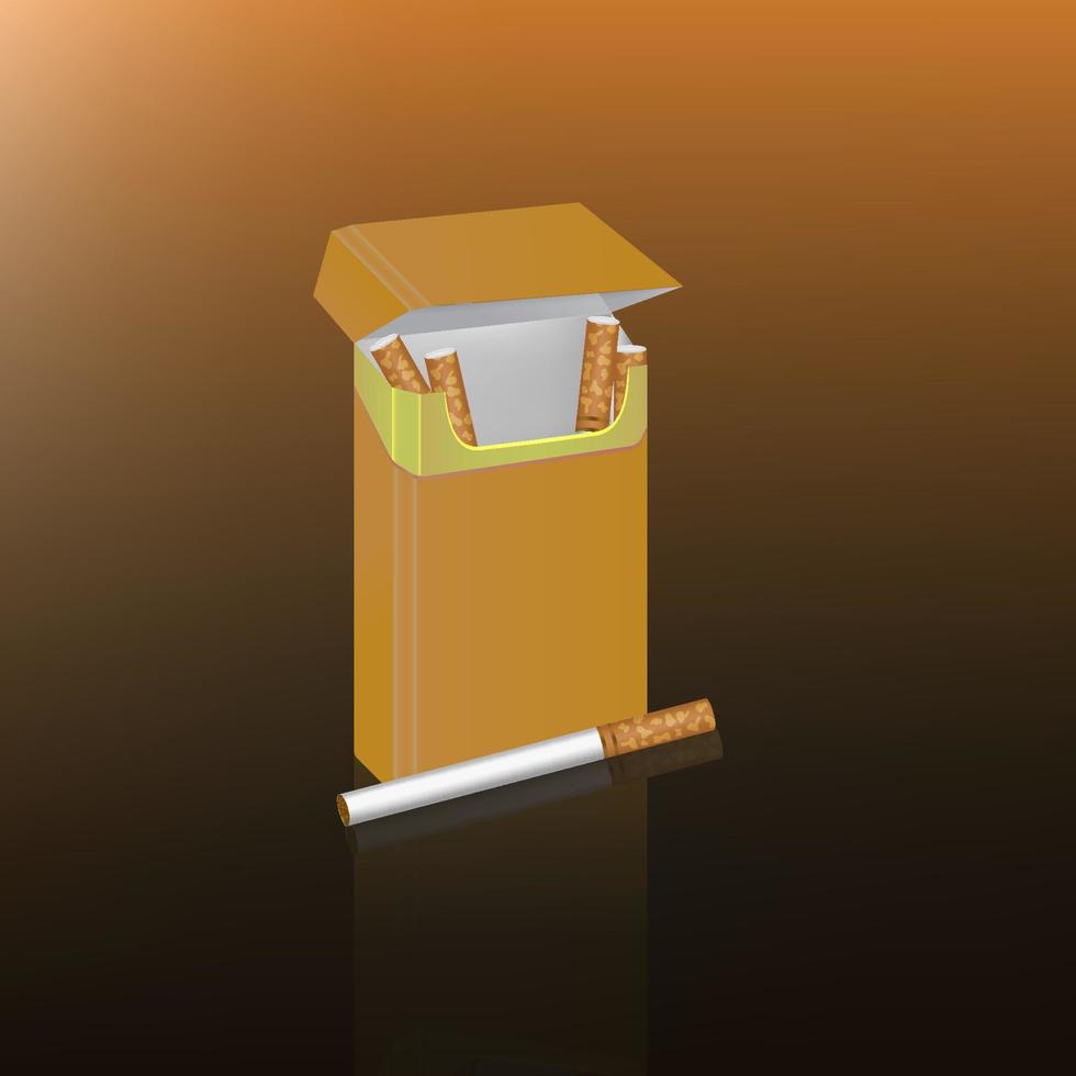 paquete de cigarrillos ilustración vectorial vector
