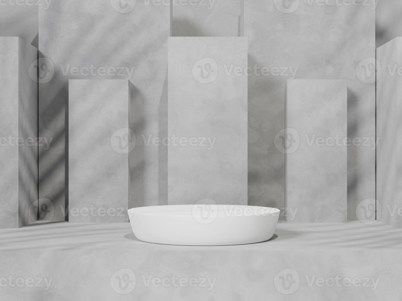 3d rendering Minimal product display on concrete background. podium. Concept scene stage showcase for new product, promotion sale, banner, presentation, cosmetic photo