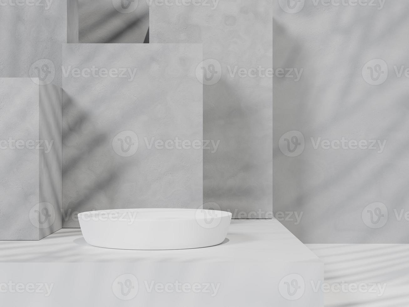 3d rendering Minimal product display on concrete background. podium. Concept scene stage showcase for new product, promotion sale, banner, presentation, cosmetic photo