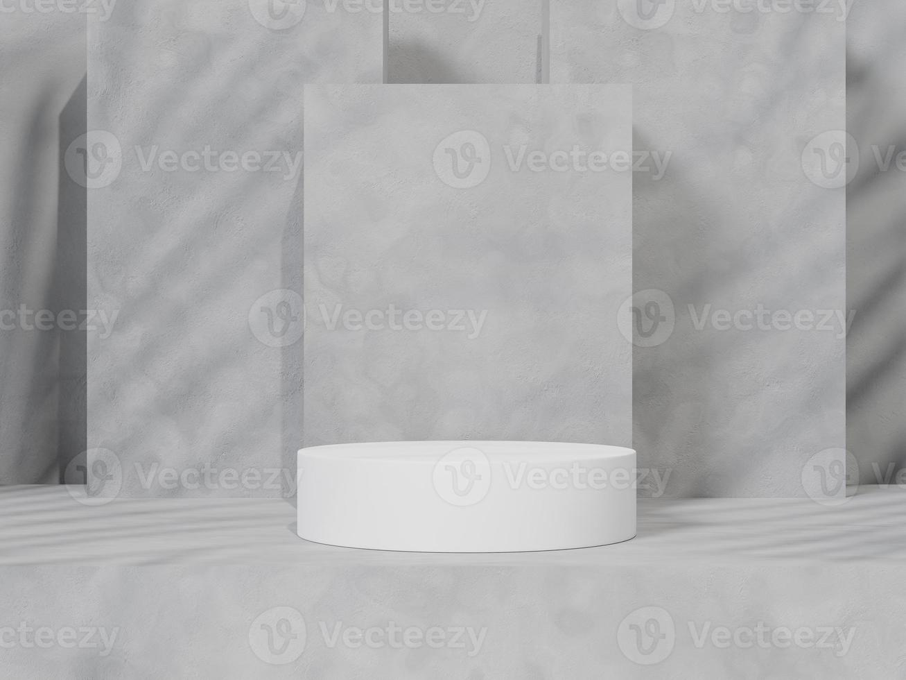 3d rendering Minimal product display on concrete background. podium. Concept scene stage showcase for new product, promotion sale, banner, presentation, cosmetic photo