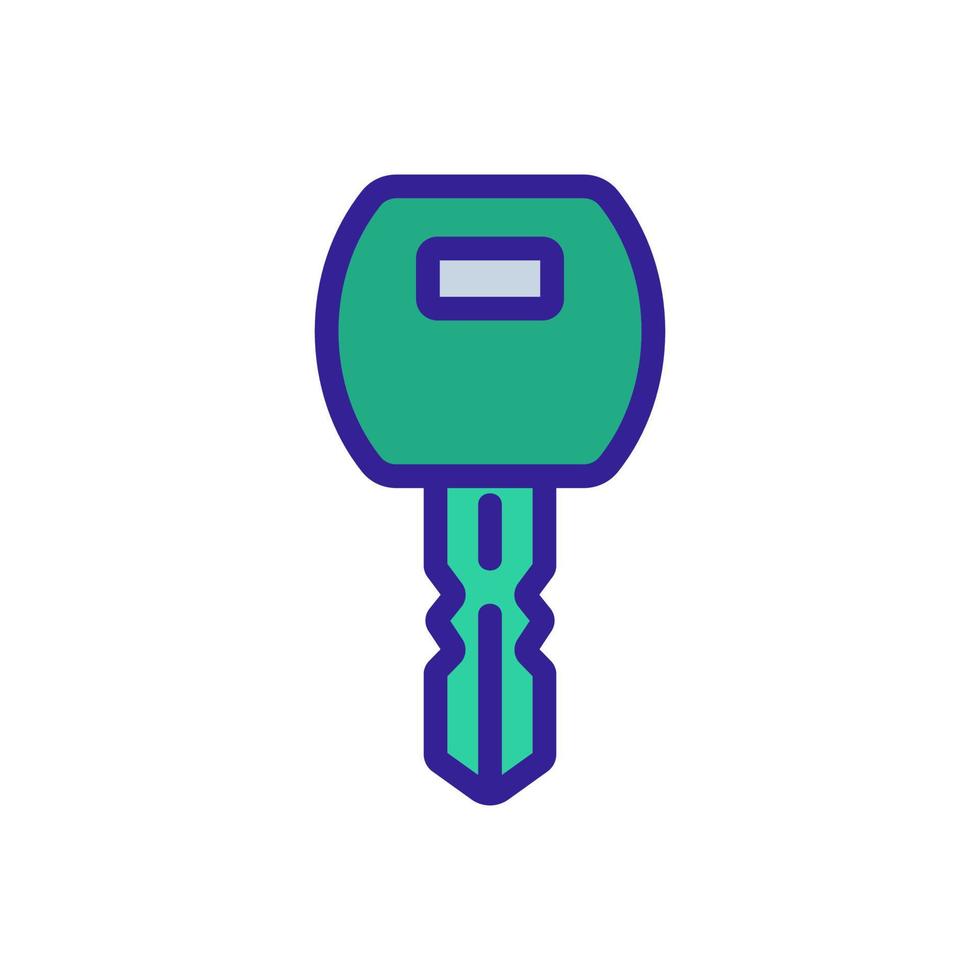 programmed chip key icon vector outline illustration