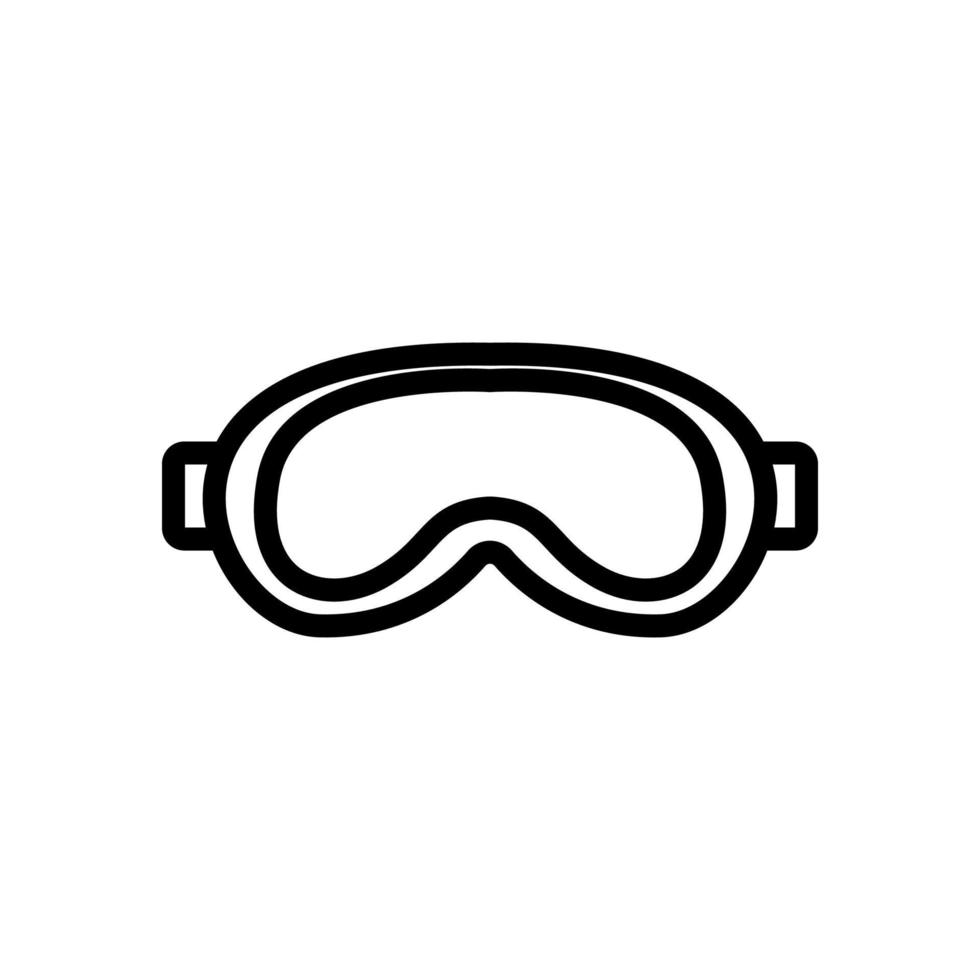 swimming mask with cast nose bridge icon vector outline illustration