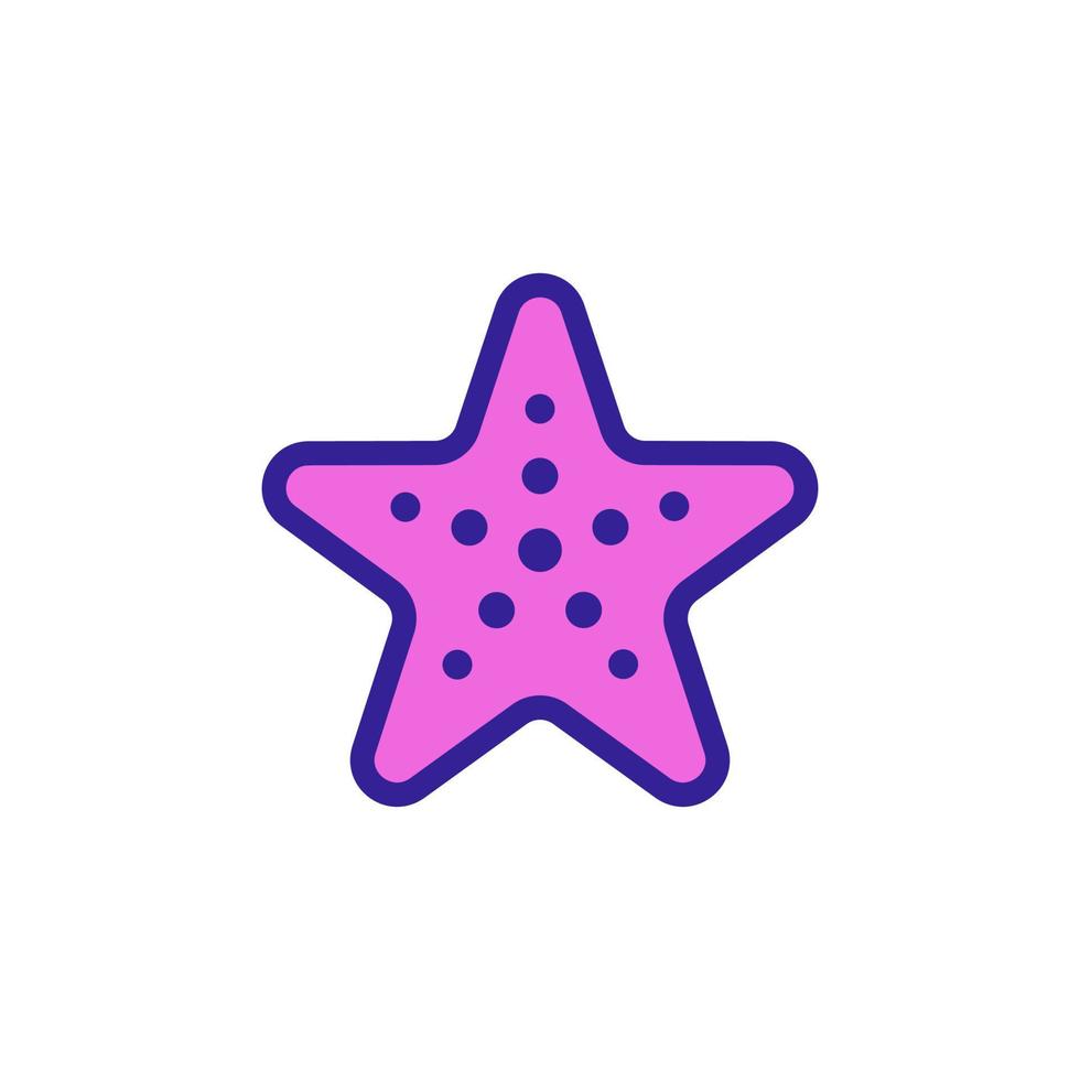 starfish icon vector. Isolated contour symbol illustration vector