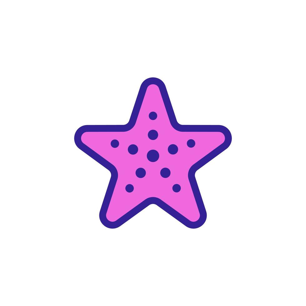 starfish icon vector. Isolated contour symbol illustration vector