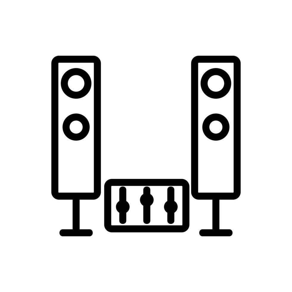 Audio column icon vector. Isolated contour symbol illustration vector