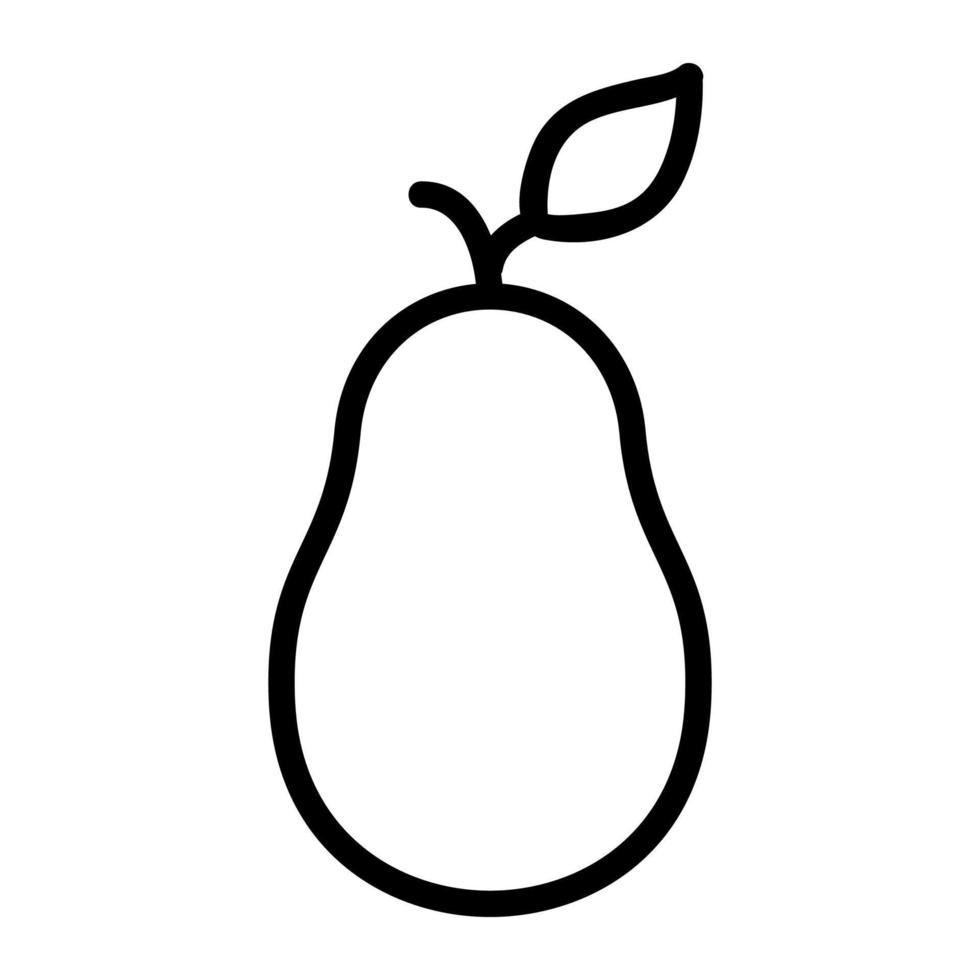avocado fruit icon vector outline illustration