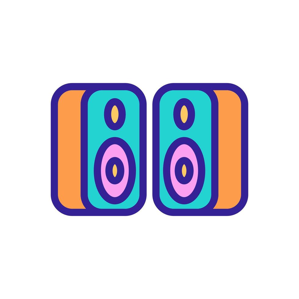 Acoustics column icon vector. Isolated contour symbol illustration vector
