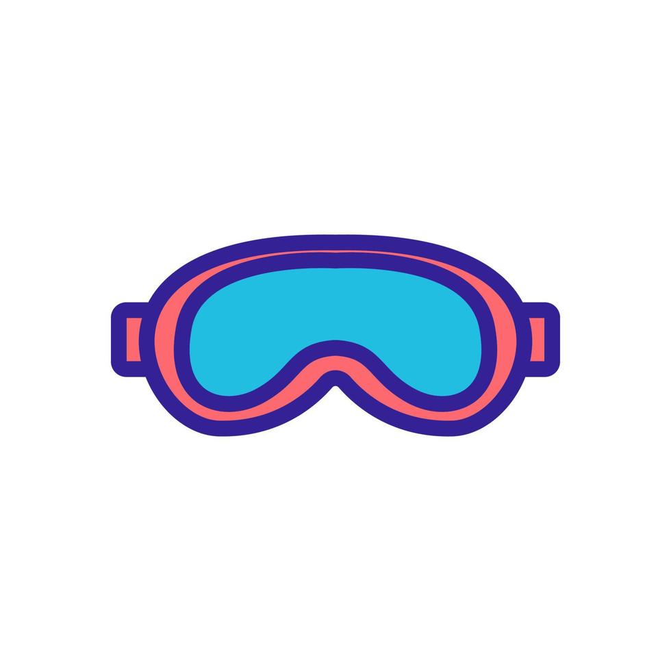 swimming mask with cast nose bridge icon vector outline illustration