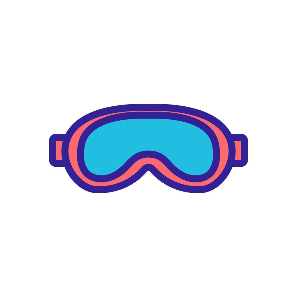 swimming mask with cast nose bridge icon vector outline illustration