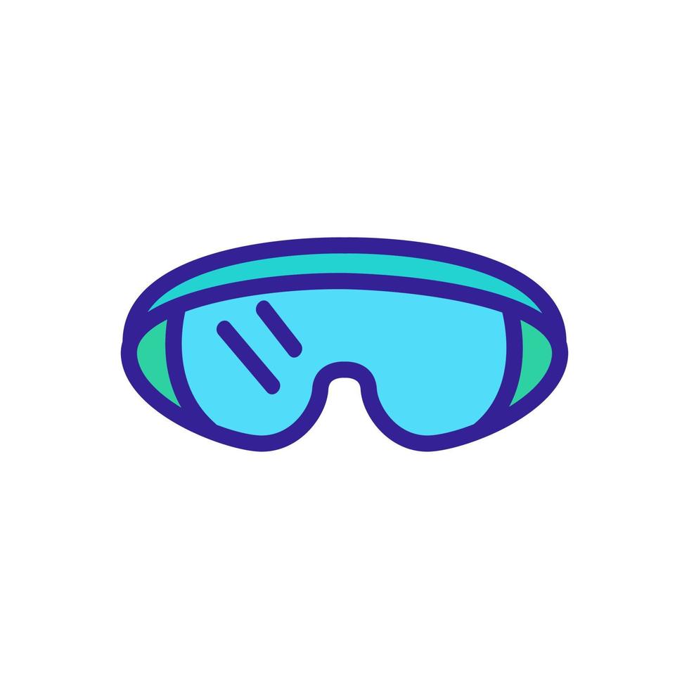 eye protection swimming mask icon vector outline illustration
