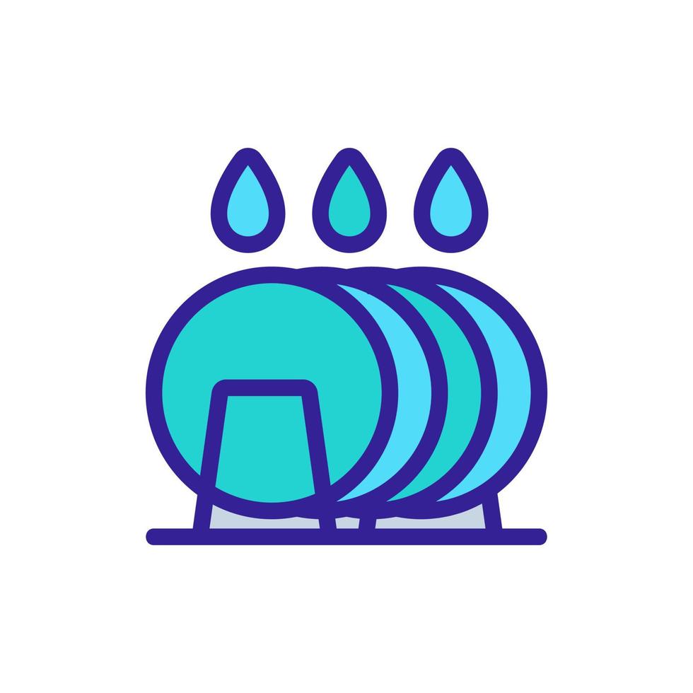 arrival of soap gel on plates icon vector outline illustration