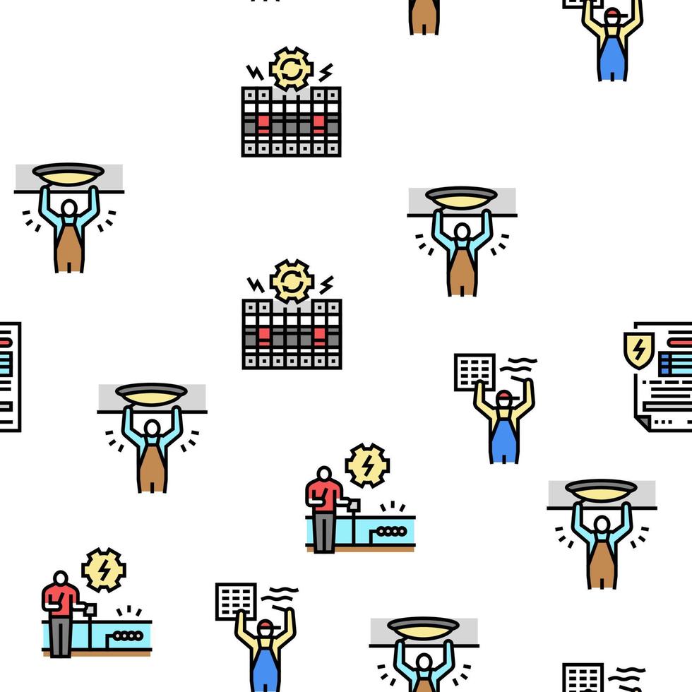 Property Maintenance And Repair Vector Seamless Pattern