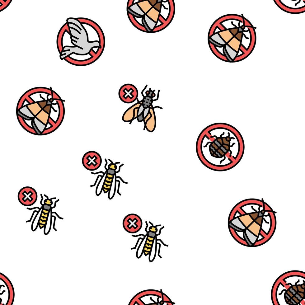 Pest Control Service Treatment Vector Seamless Pattern