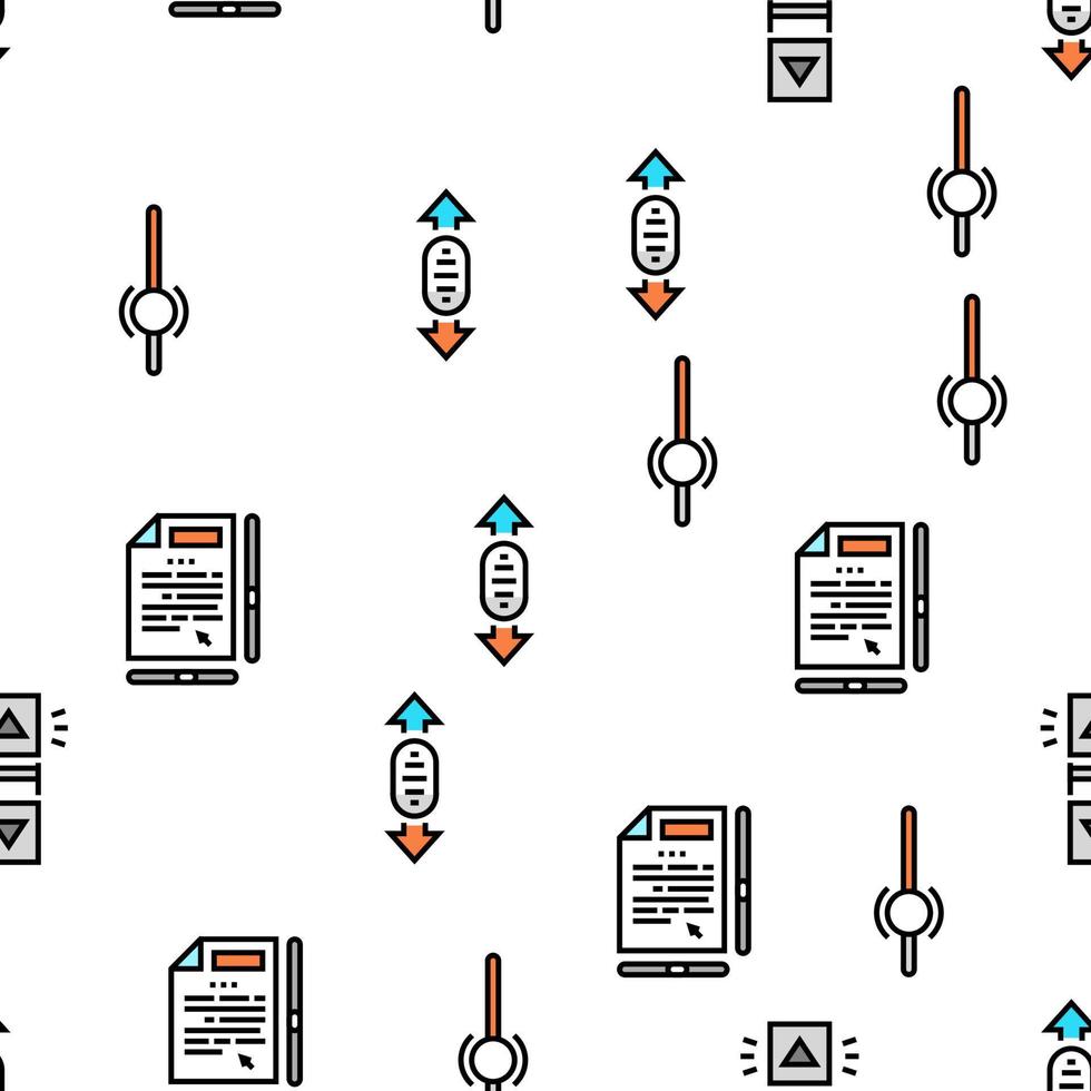 Desplazamiento del cursor del ratón de la computadora vector de patrones sin fisuras