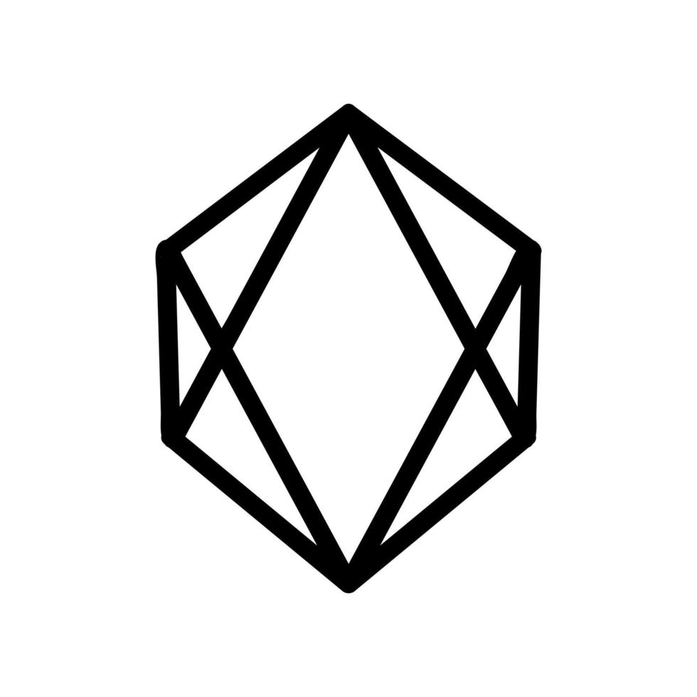 Jade icon vector. Isolated contour symbol illustration vector