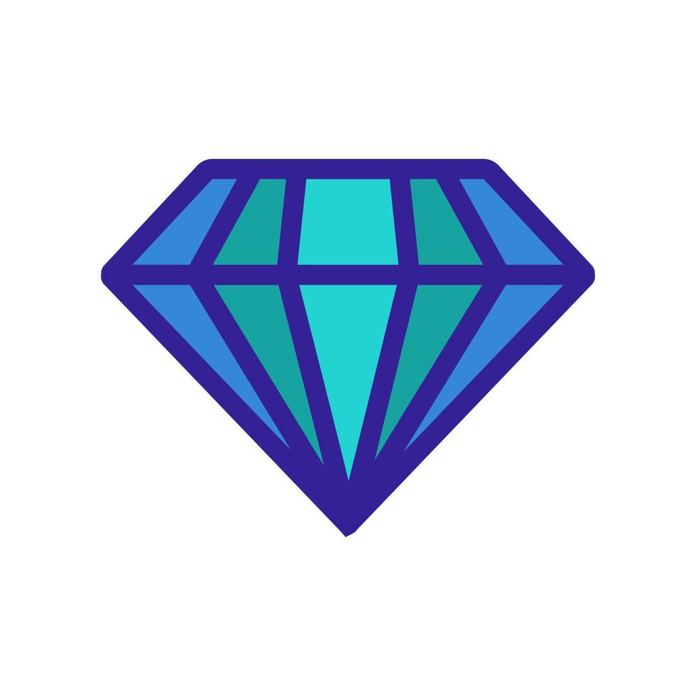 Aquamarine icon vector. Isolated contour symbol illustration vector