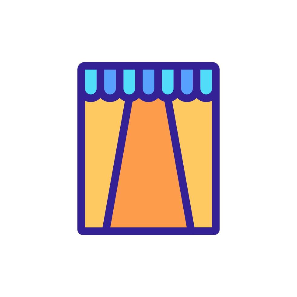 curtain icon vector. Isolated contour symbol illustration vector