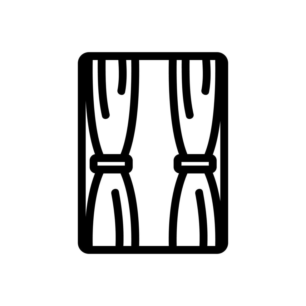 vector de icono de cortina. ilustración de símbolo de contorno aislado