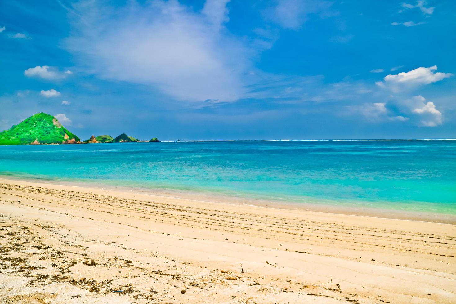 The beauty of the Mandalika beach on the island of Lombok, Indonesia photo