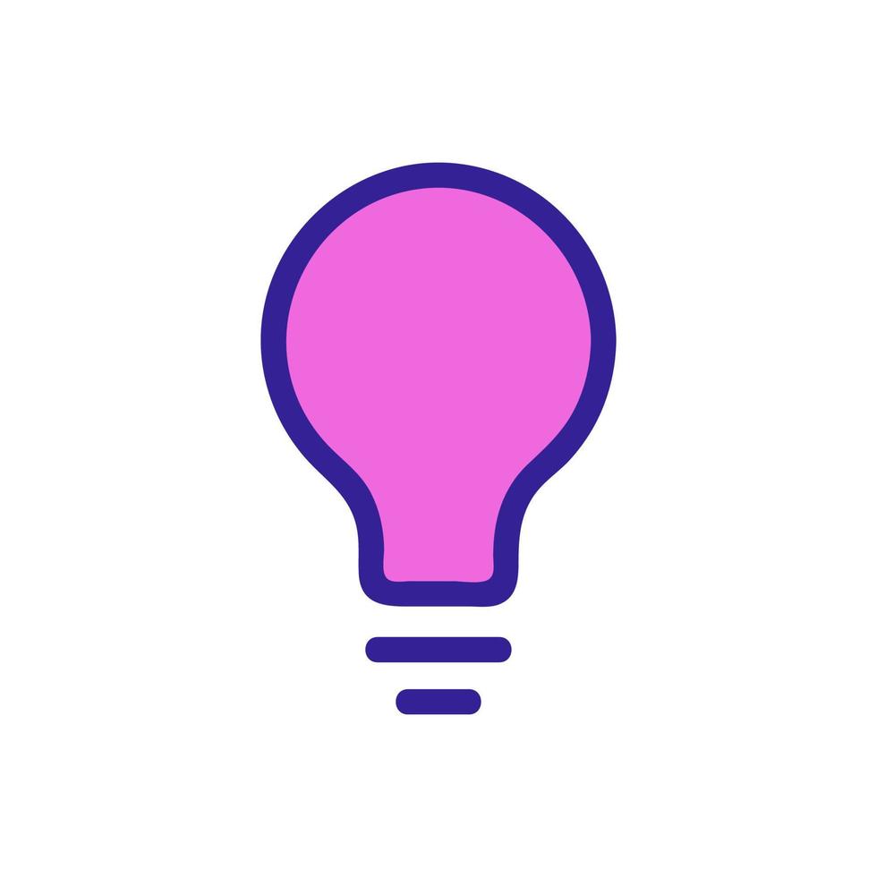 Light bulb idea icon vector. Isolated contour symbol illustration vector