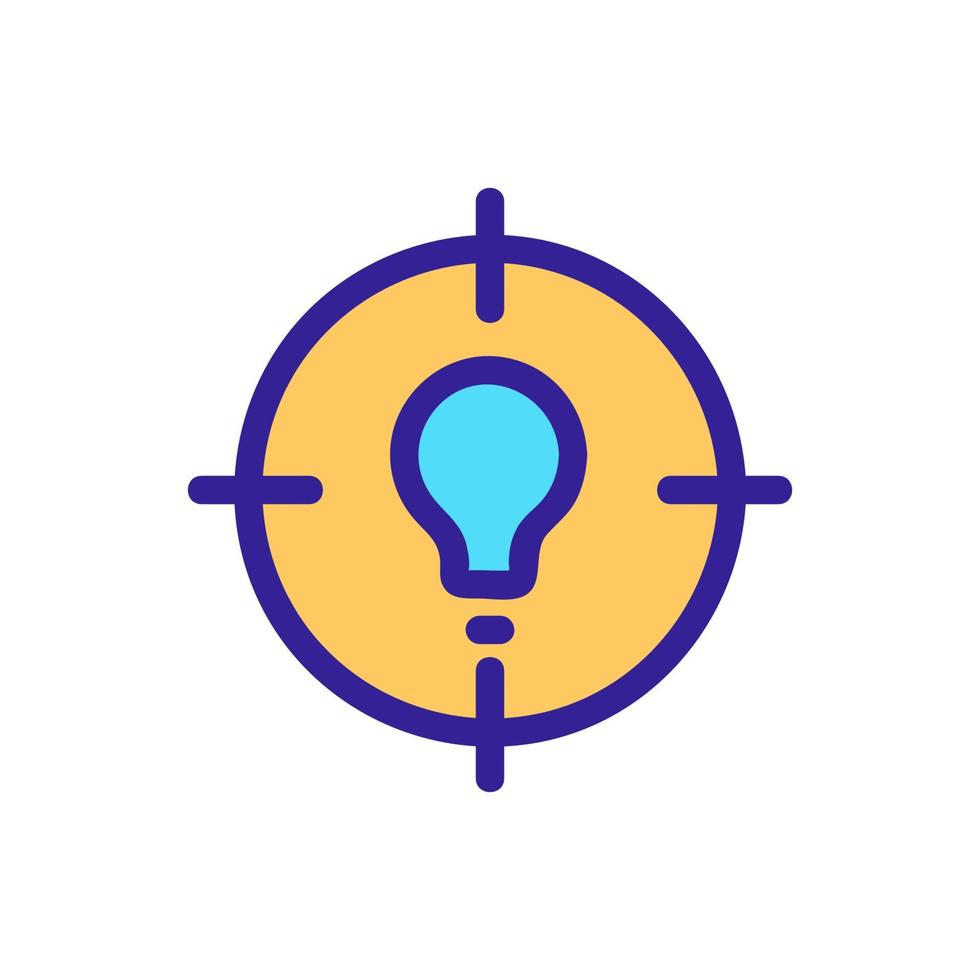Light bulb idea icon vector. Isolated contour symbol illustration vector