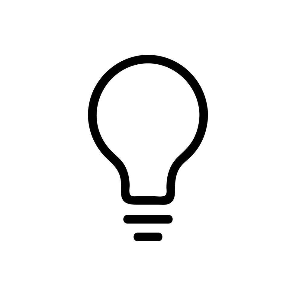 Light bulb idea icon vector. Isolated contour symbol illustration vector