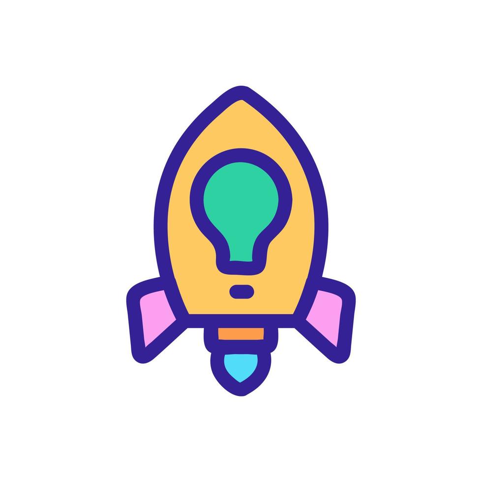 The idea of a rocket icon vector. Isolated contour symbol illustration vector