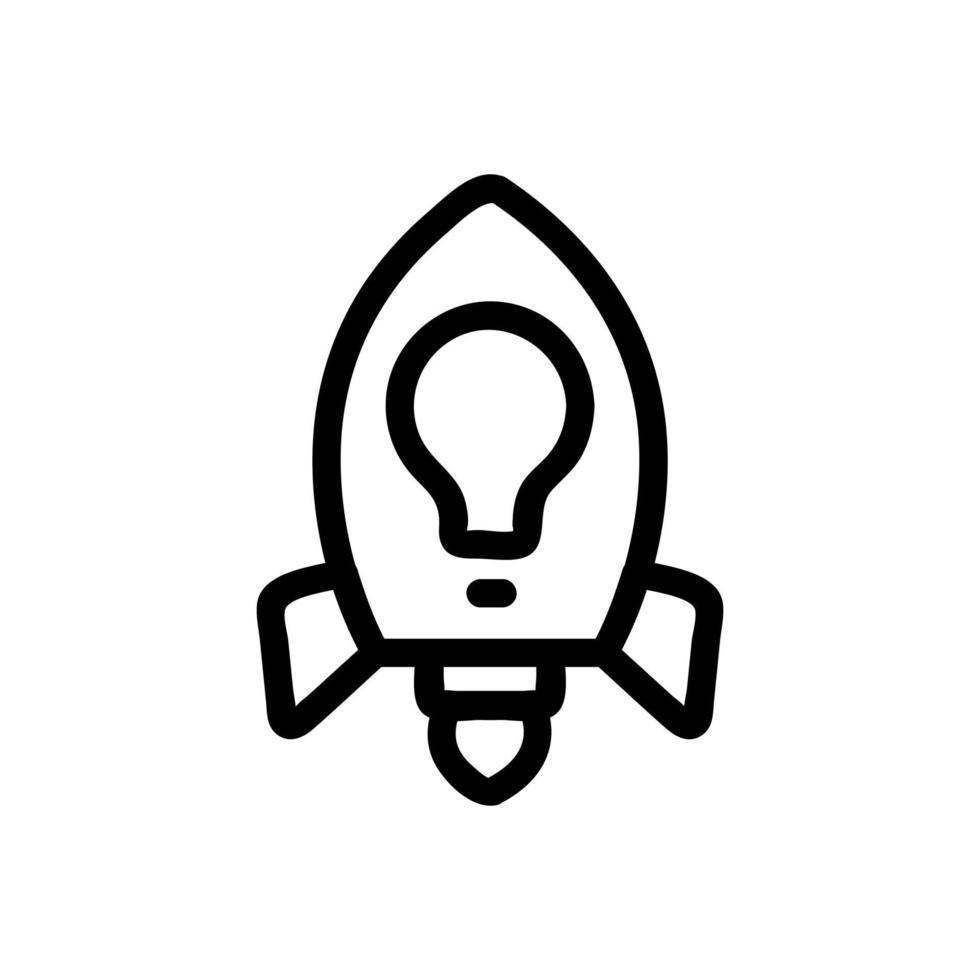 The idea of a rocket icon vector. Isolated contour symbol illustration vector