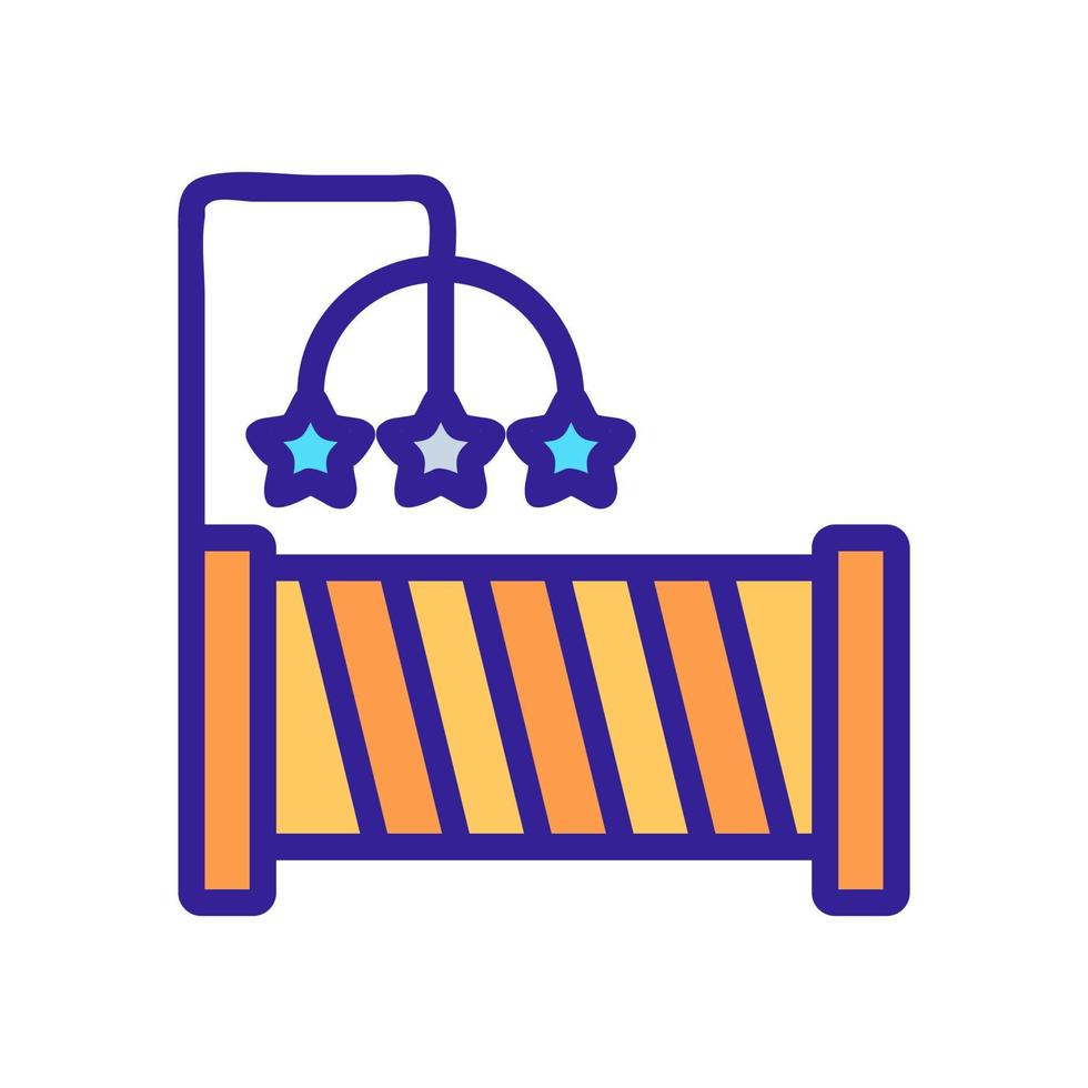 crib lullaby icon vector outline illustration