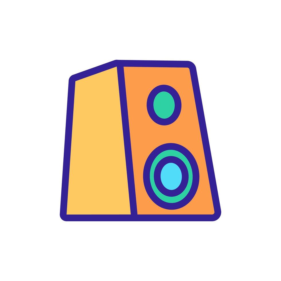 Audio column icon vector. Isolated contour symbol illustration vector