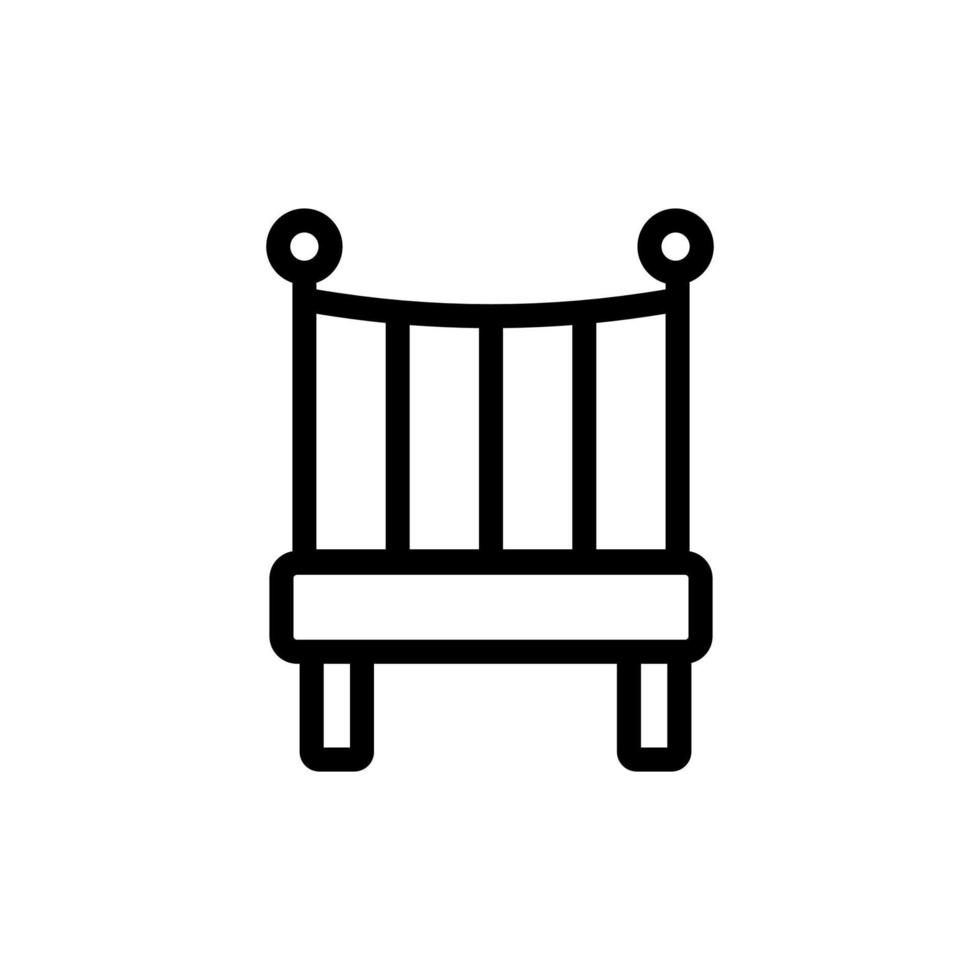 regular crib side view icon vector outline illustration