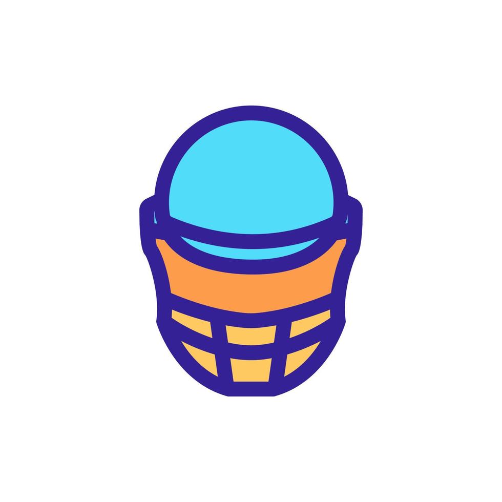 Cricket helmet icon vector. Isolated contour symbol illustration vector
