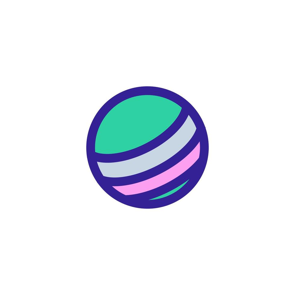 vector de icono de bola de críquet. ilustración de símbolo de contorno aislado