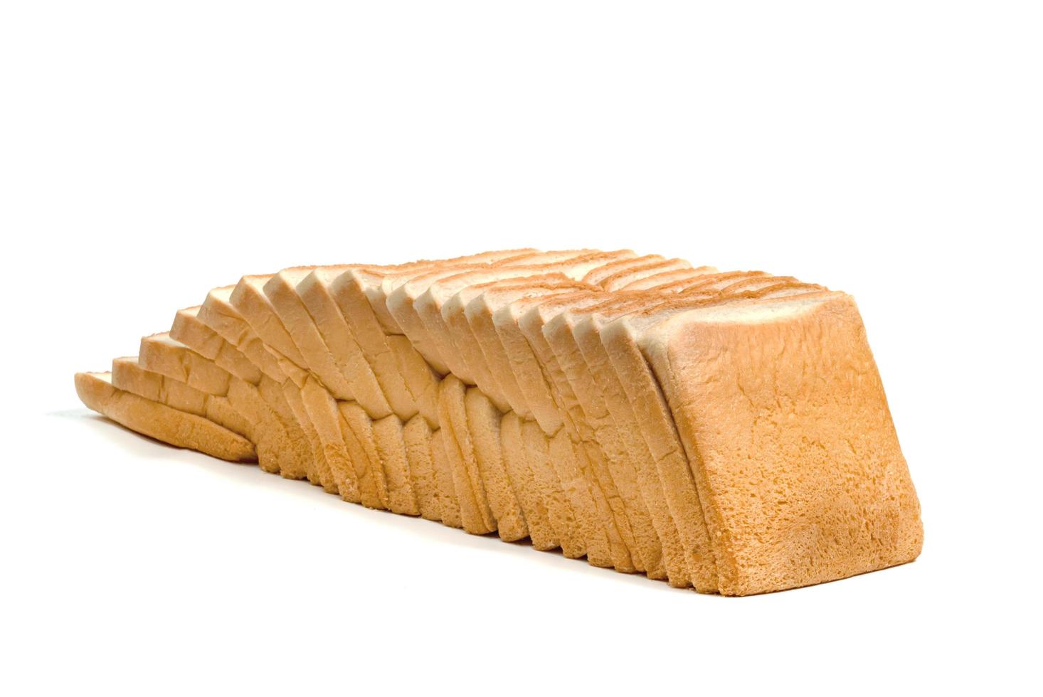 Sliced bread isolated on white background photo