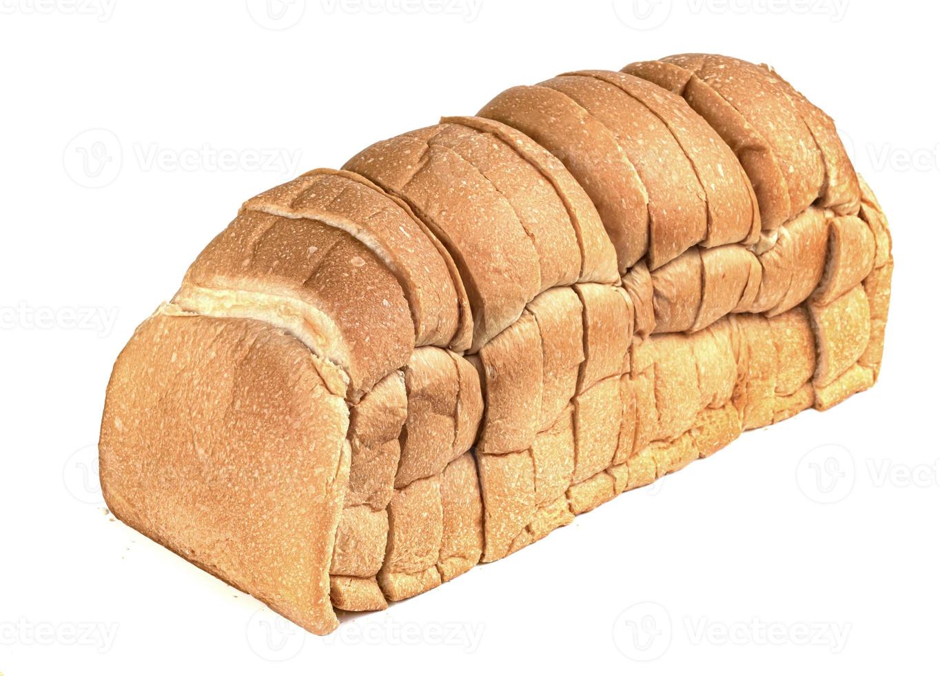 Sliced bread isolated on white background photo