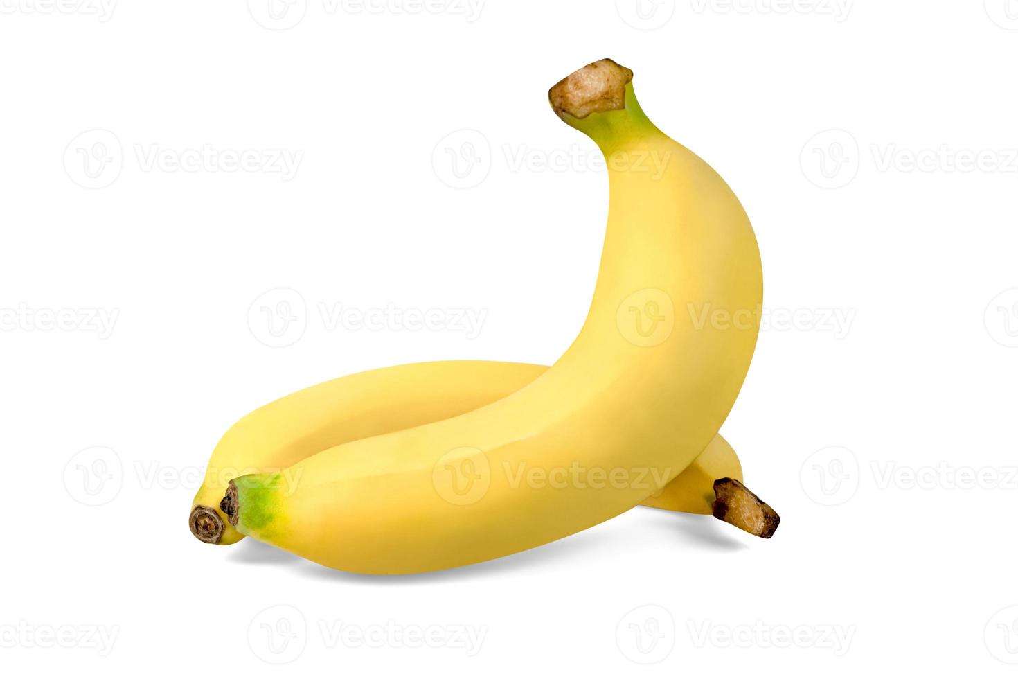 Plátano maduro aislado sobre fondo blanco, incluye trazado de recorte foto