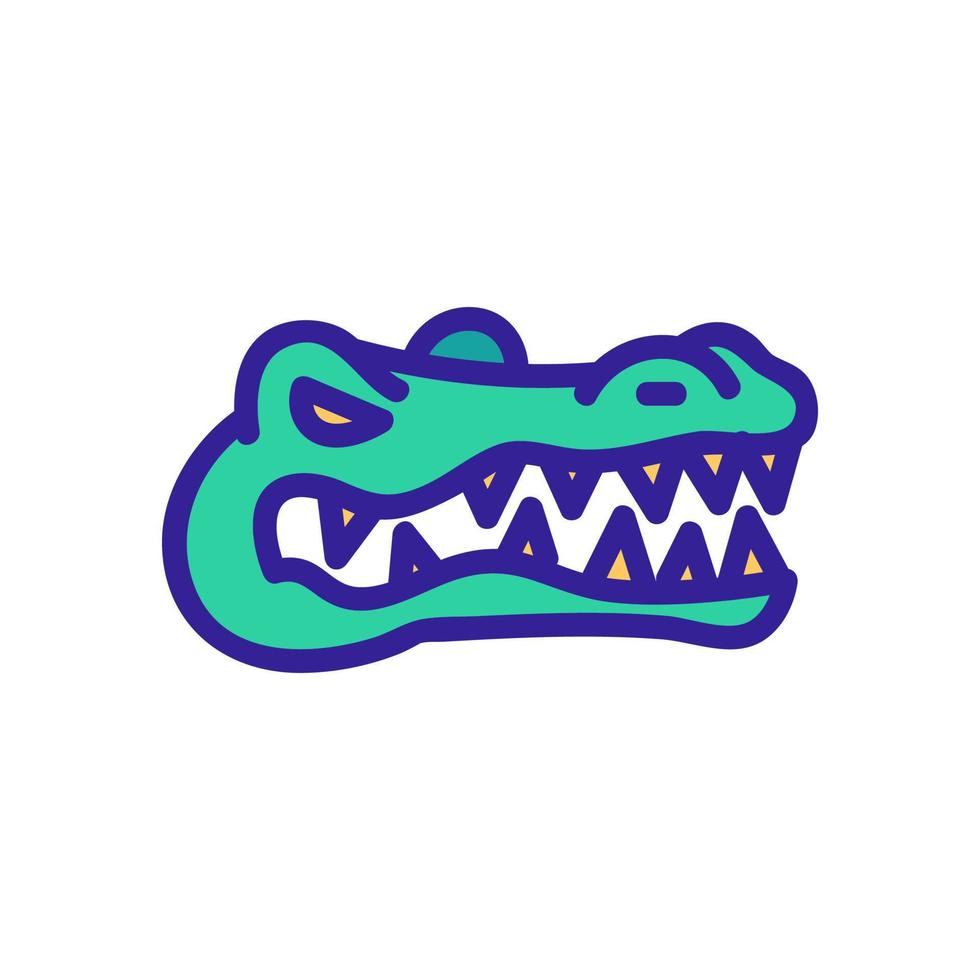 Crocodile icon vector. Isolated contour symbol illustration vector