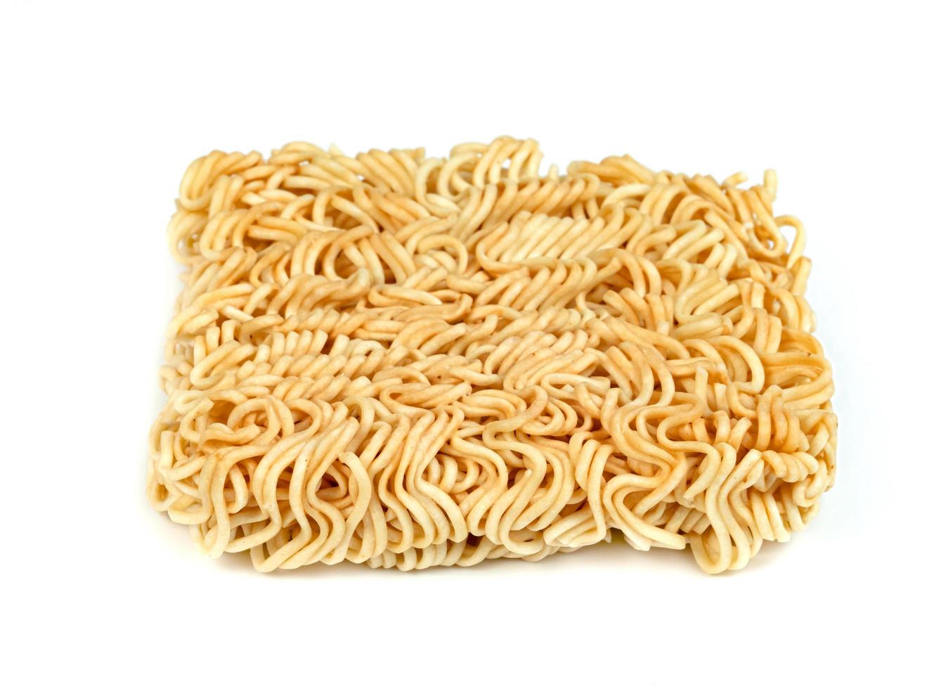 Instant noodles isolated on white background photo