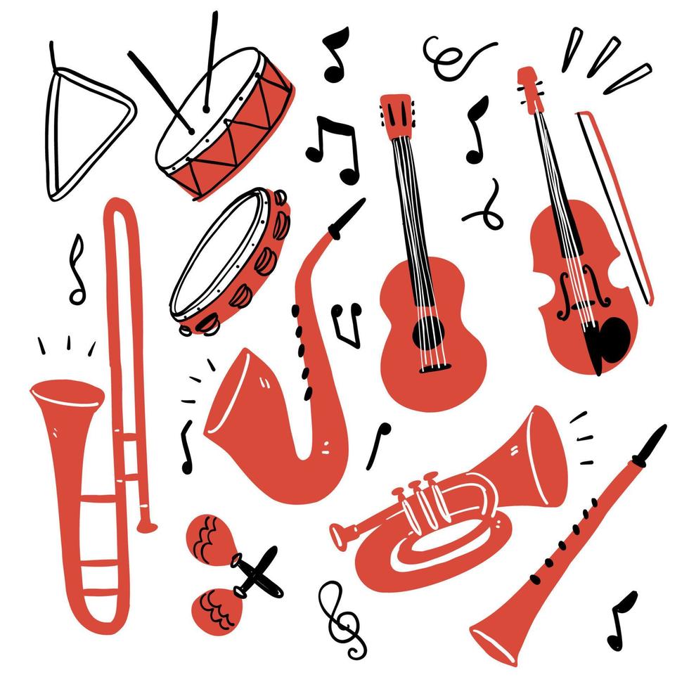 Musical instrument set vector
