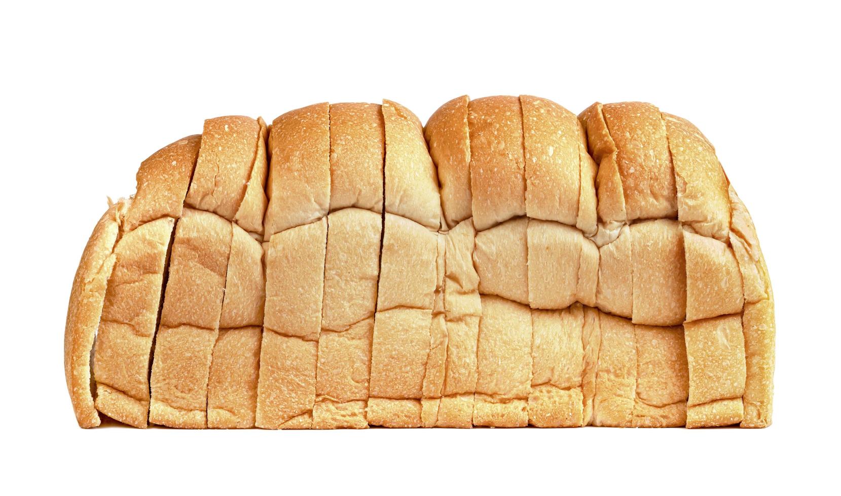 Sliced bread isolated on white background photo
