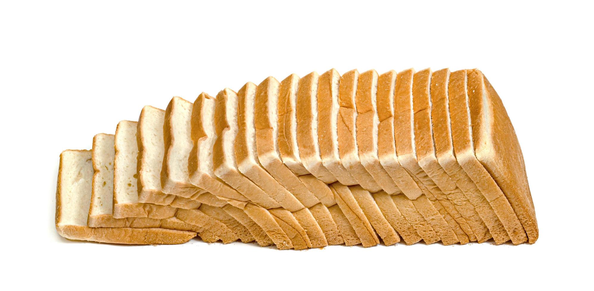 Sliced bread isolated on white background photo