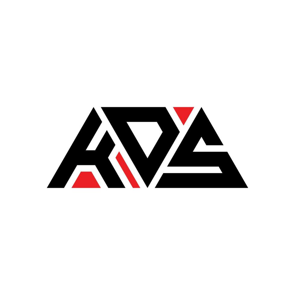 diseño de logotipo de letra triangular kds con forma de triángulo. monograma de diseño del logotipo del triángulo kds. plantilla de logotipo de vector de triángulo kds con color rojo. logo triangular kds logo simple, elegante y lujoso. kds