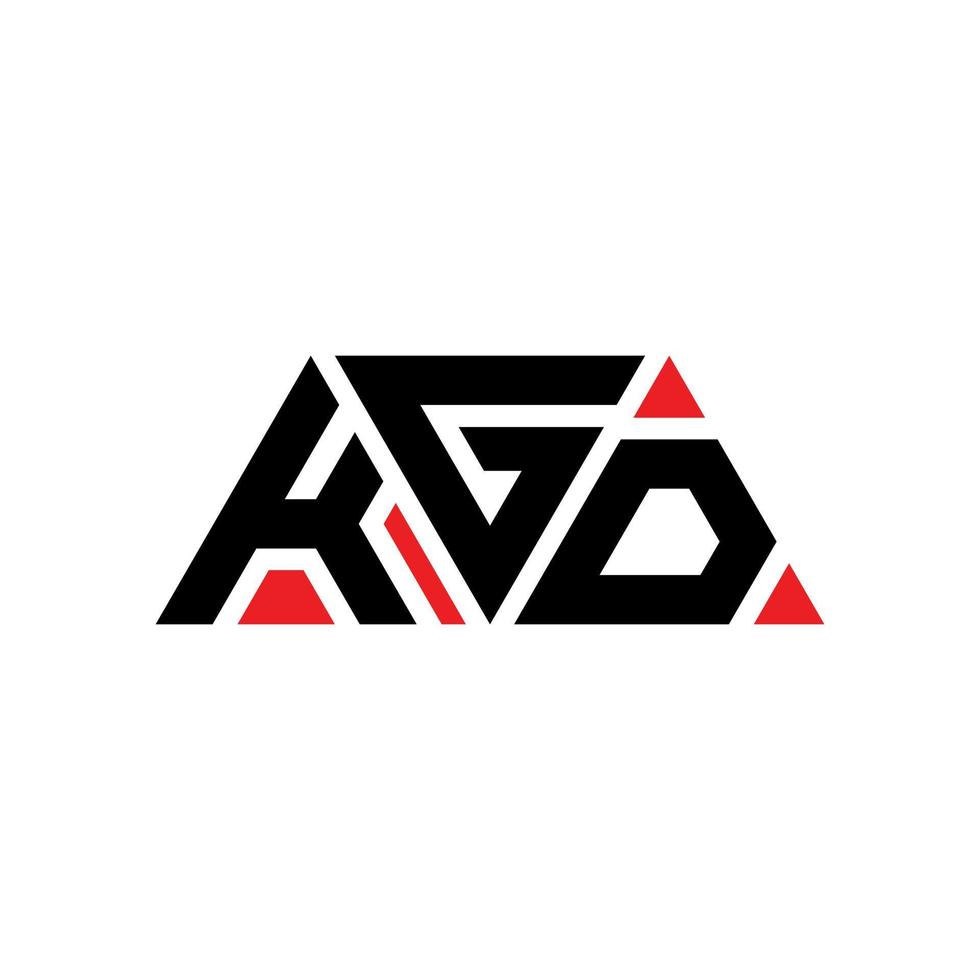 diseño de logotipo de letra triangular kgd con forma de triángulo. monograma de diseño de logotipo de triángulo kgd. plantilla de logotipo de vector de triángulo kgd con color rojo. logotipo triangular kgd logotipo simple, elegante y lujoso. kgd