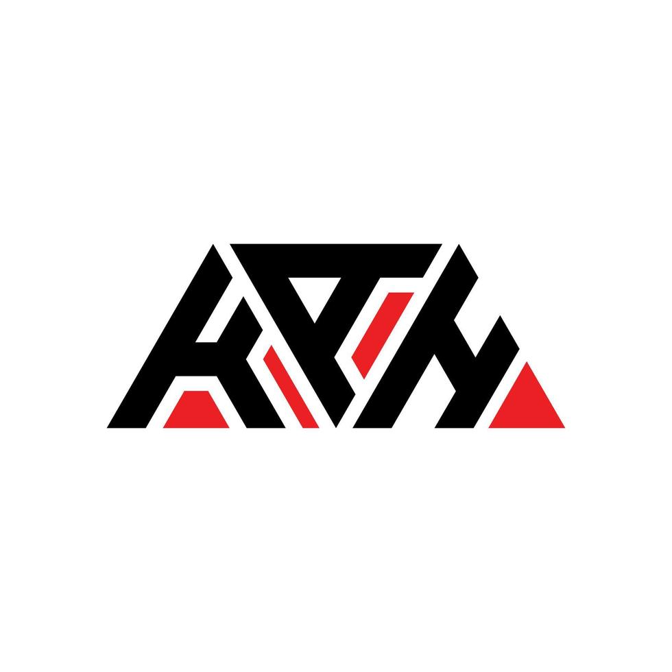 diseño de logotipo de letra triangular kah con forma de triángulo. monograma de diseño del logotipo del triángulo kah. plantilla de logotipo de vector de triángulo kah con color rojo. logo triangular kah logo simple, elegante y lujoso. kah